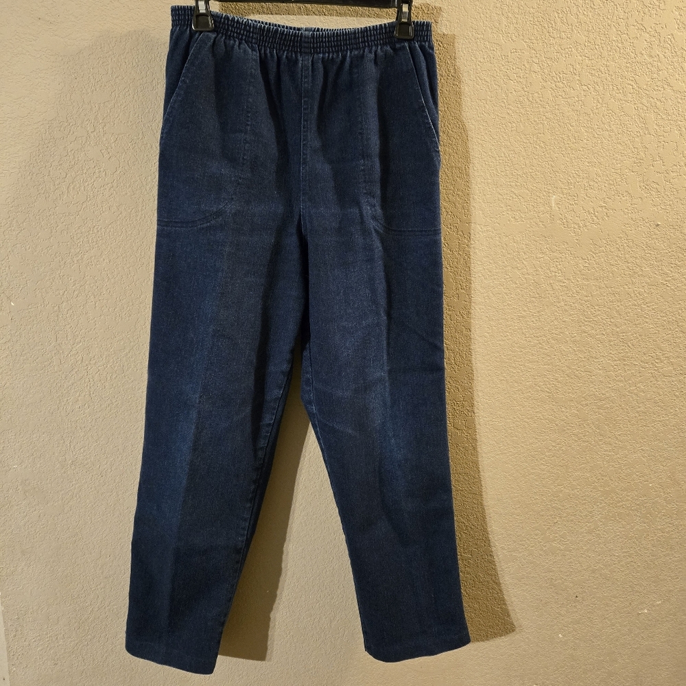 Cabin Creek Womens Vtg Blue Jeans Pull-On Elastic Waist High Rise Mom Jeans 10